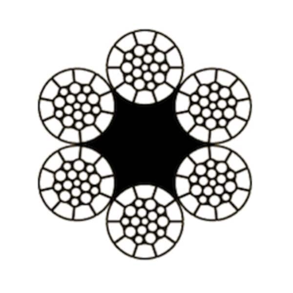 6×26 Warrington-Seale + textile core