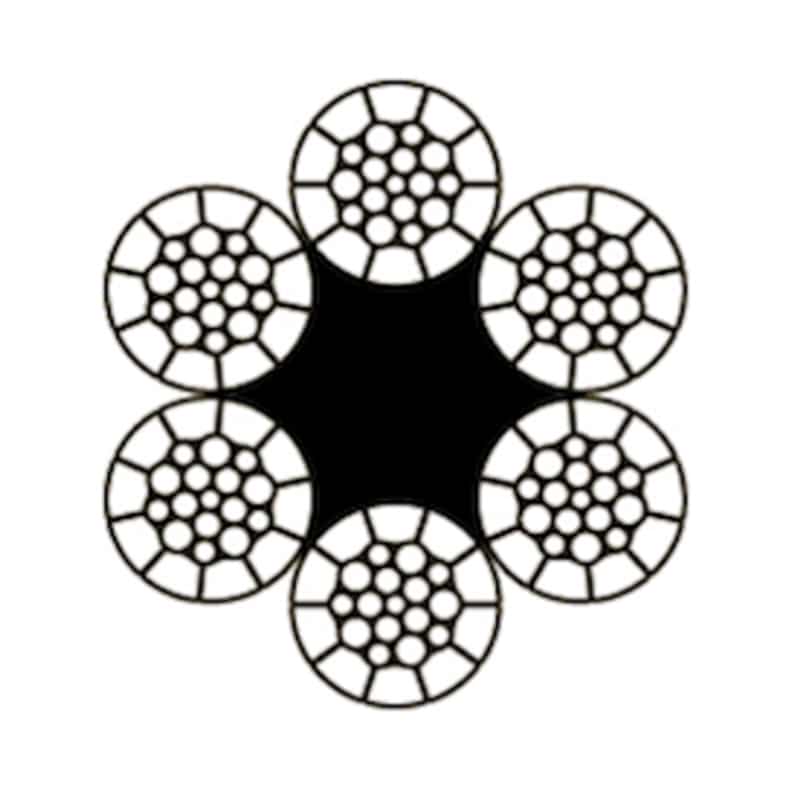 6×26 Warrington-Seale + núcleo textil