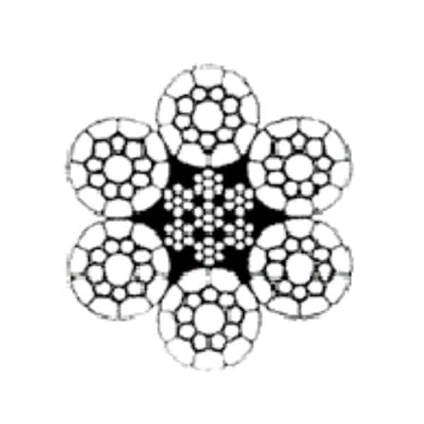 6×19 Seale + âme métallique (compacté)