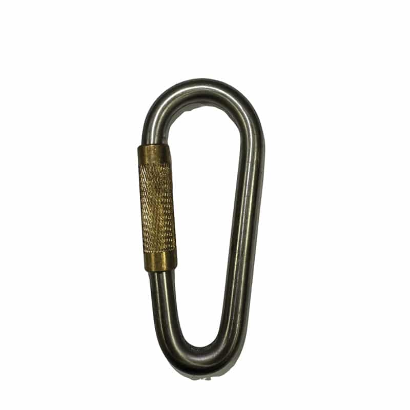 Stainless steel plunger carabiner